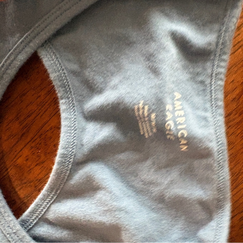 American Eagle Outfitters Blue Cut Out Tank Top - Picture 2 of 3